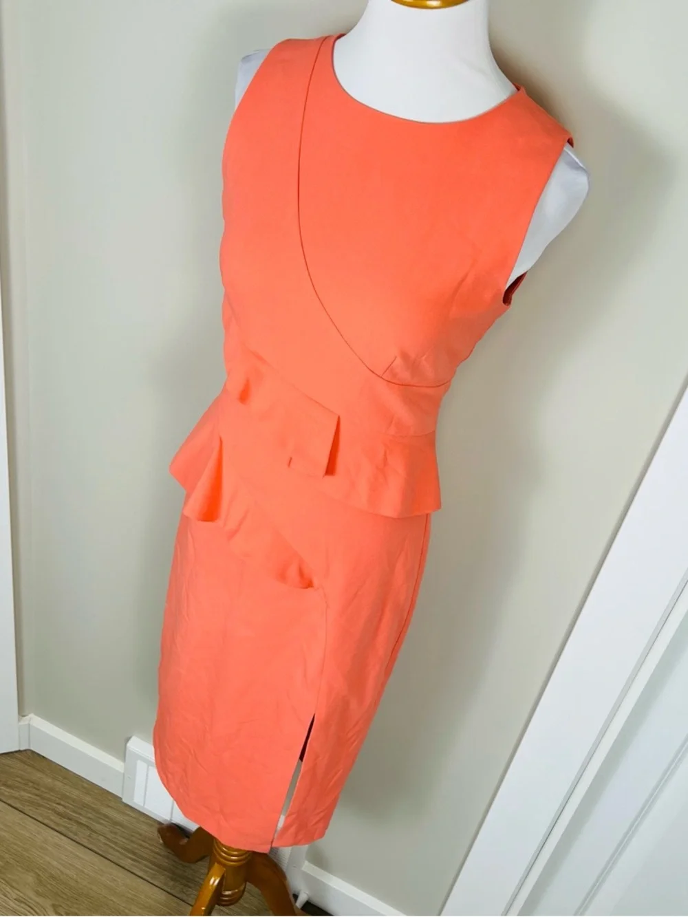 Marciano Coral Ruffle Sheath Midi Dress - Picture 2 of 6